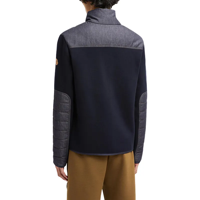 Moncler Padded Snake Quilted Denim Cardigan-2