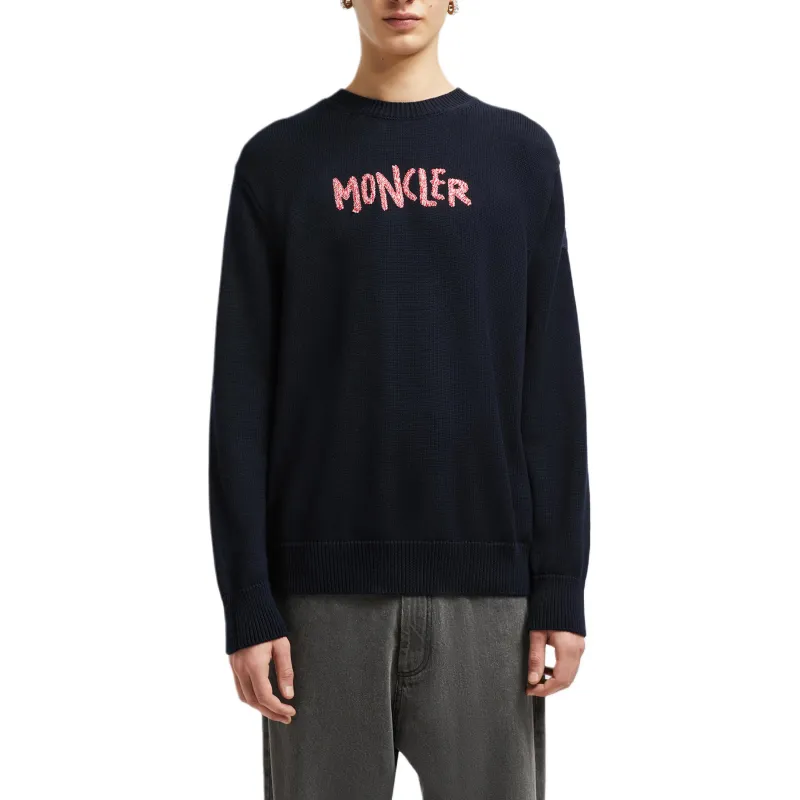 Moncler SS25 Sweater Men's Dark Blue-3