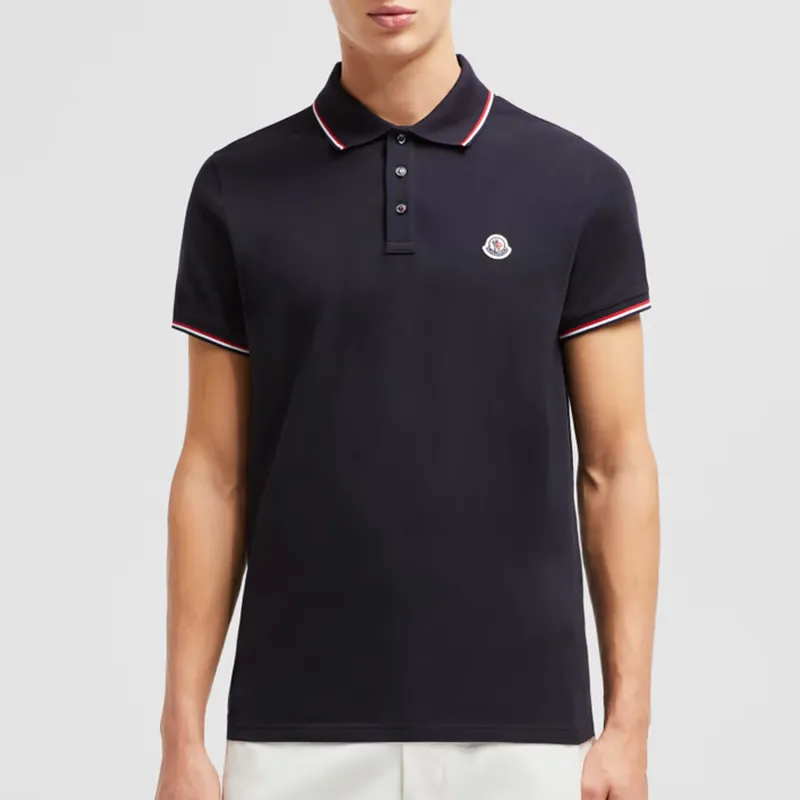 Moncler Logo Patch Short Sleeved Polo Shirt-2