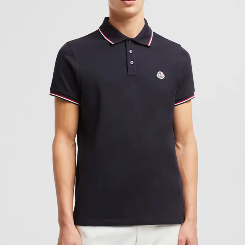 Moncler Logo Patch Short Sleeved Polo Shirt-1