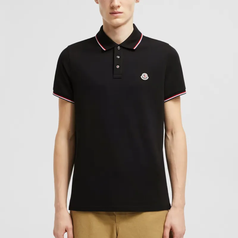 Moncler Logo Patch Short Sleeved Polo Shirt-2