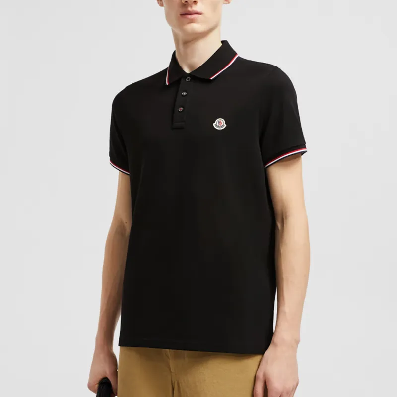 Moncler Logo Patch Short Sleeved Polo Shirt-3