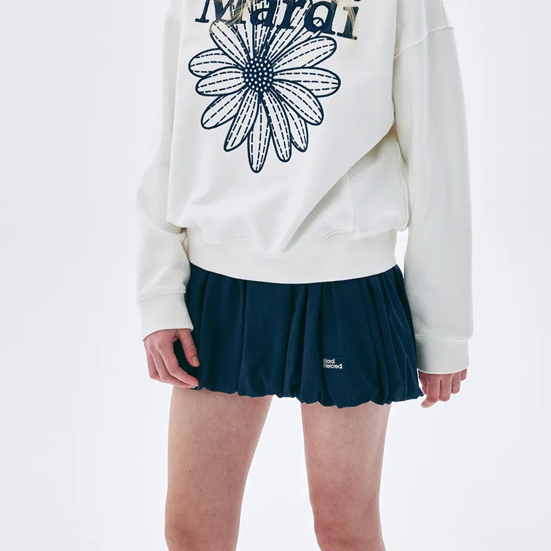 MARDI MERCREDI SS25 VOLUME MINI SKIRT_NAVY Casual Short Skirts Korean Style Women's Marine Blue-1