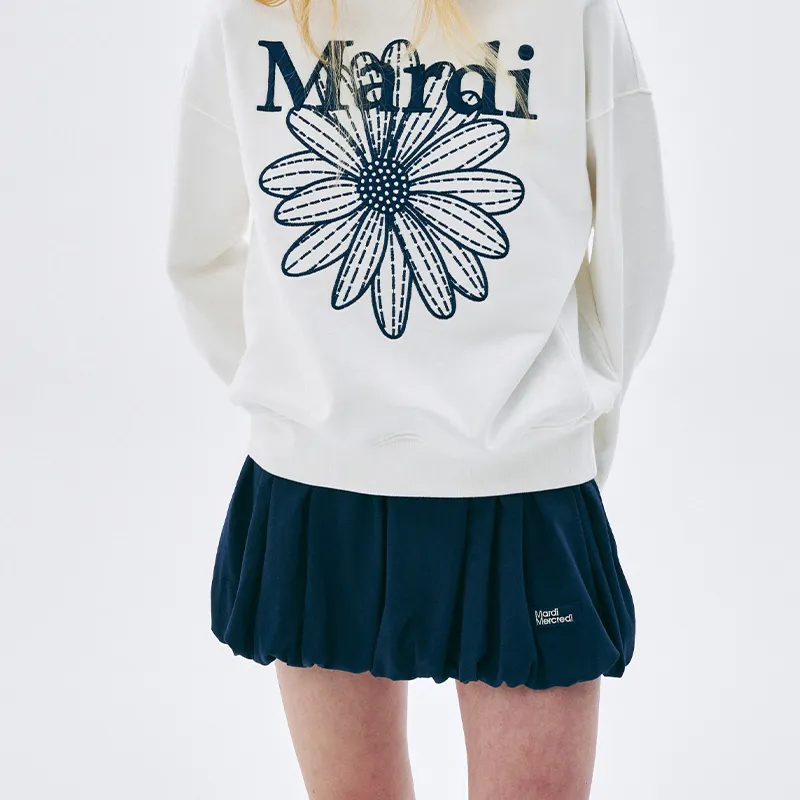 MARDI MERCREDI SS25 VOLUME MINI SKIRT_NAVY Casual Short Skirts Korean Style Women's Marine Blue-3