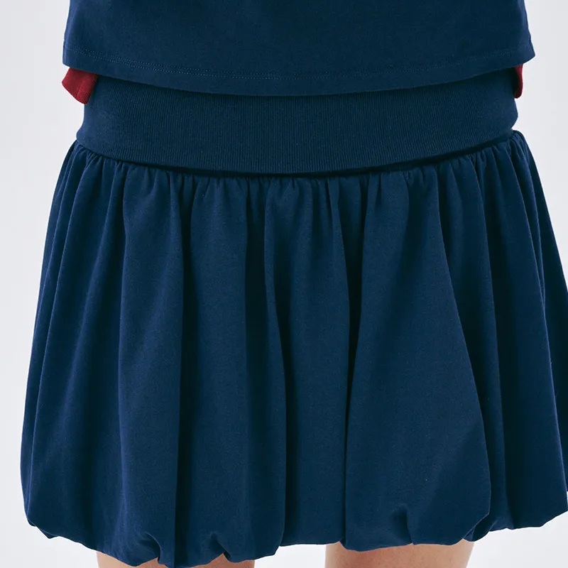 MARDI MERCREDI SS25 VOLUME MINI SKIRT_NAVY Casual Short Skirts Korean Style Women's Marine Blue-7