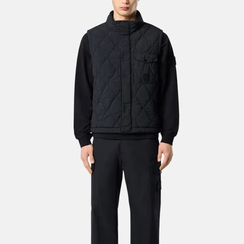 STONE ISLAND Ghost Collection Vests Men Black-3