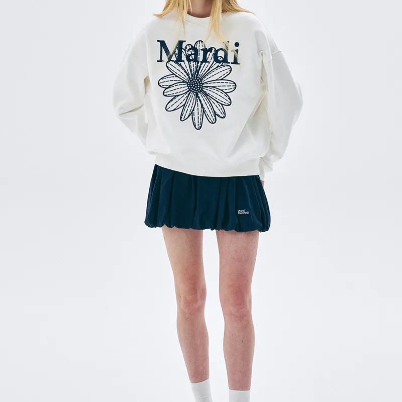 MARDI MERCREDI SS25 VOLUME MINI SKIRT_NAVY Casual Short Skirts Korean Style Women's Marine Blue-2