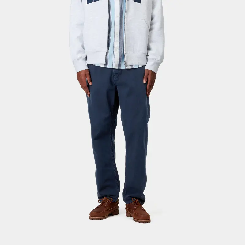 Carhartt WIP Newel Casual Pants Men Marine Blue-3