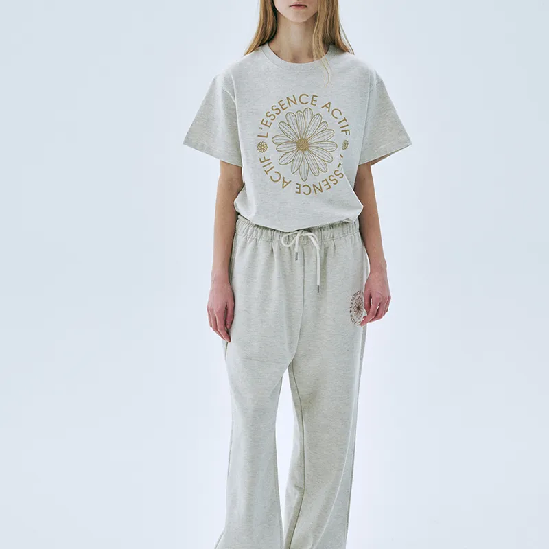 MARDI MERCREDI SS25 T Shirt Women's Oat/Beige Korean Style-3