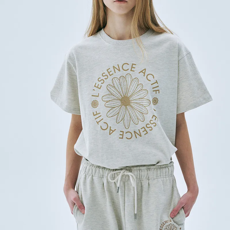 MARDI MERCREDI SS25 T Shirt Women's Oat/Beige Korean Style-4