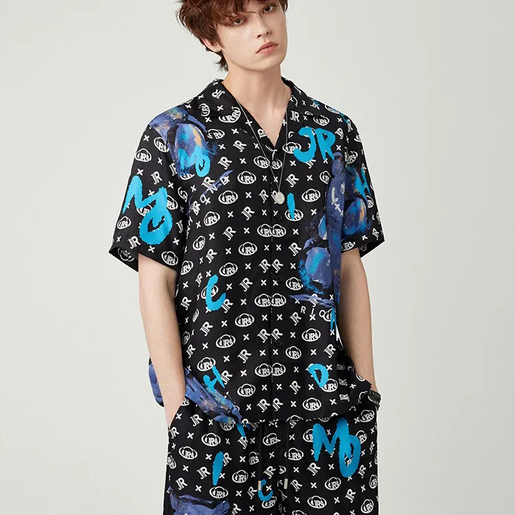 JOHN RICHMOND SS25 Shirt Men's Black Letter-1
