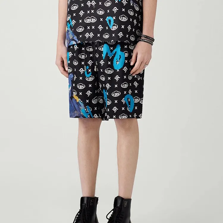 JOHN RICHMOND SS25 Casual Shorts Men's Black Letter-2