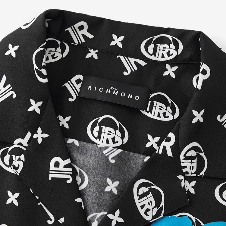 JOHN RICHMOND SS25 Shirt Men's Black Letter-4
