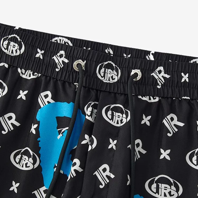JOHN RICHMOND SS25 Casual Shorts Men's Black Letter-4