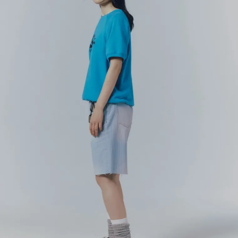 Mmlg SS25 T Shirt Unisex Turquoise Blue-3