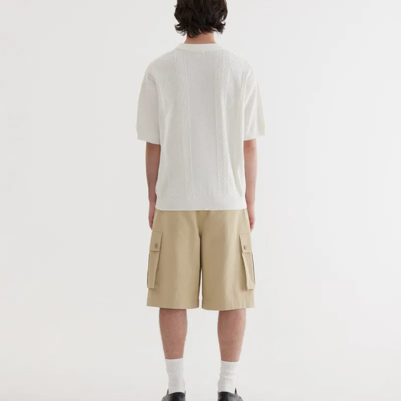 COVERNAT SS25 Polo Shirt Unisex Ivory-4