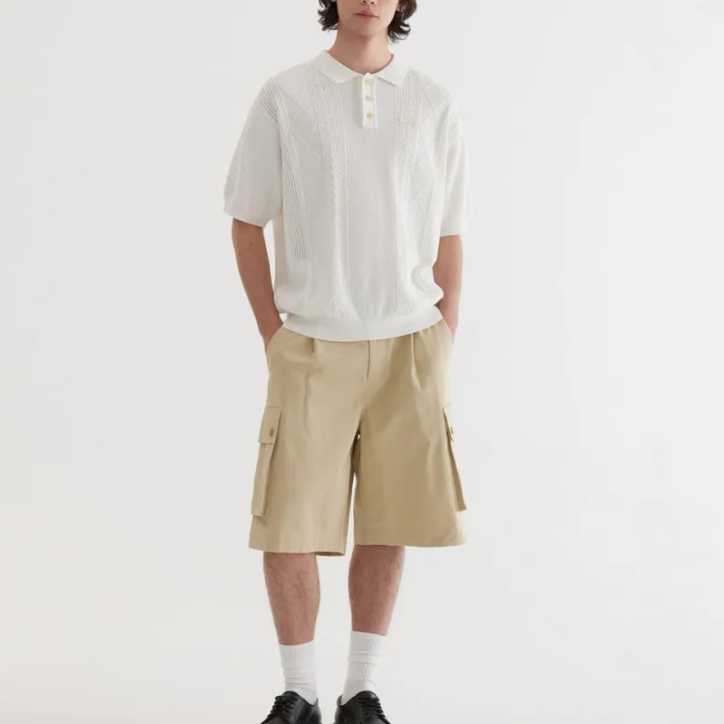 COVERNAT SS25 Polo Shirt Unisex Ivory-2