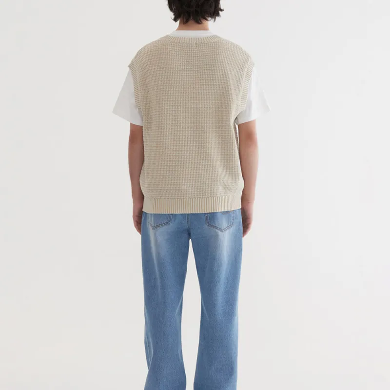 COVERNAT SS25 Tank Top Men's Beige-4