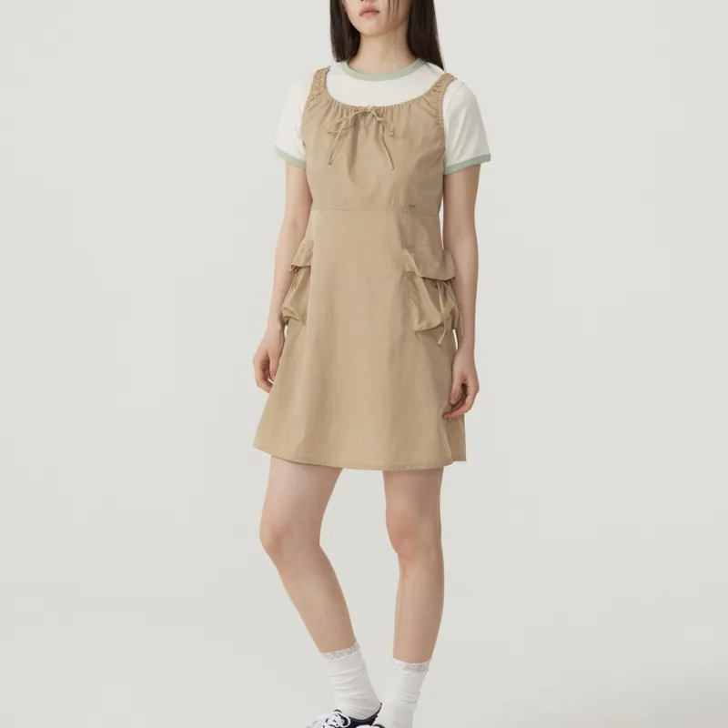 COVERNAT SS25 Sleeveless Dress Women's Beige-3
