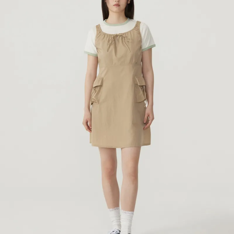 COVERNAT SS25 Sleeveless Dress Women's Beige-2