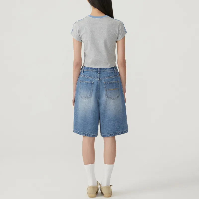COVERNAT SS25 Denim Shorts Women's Blue-2