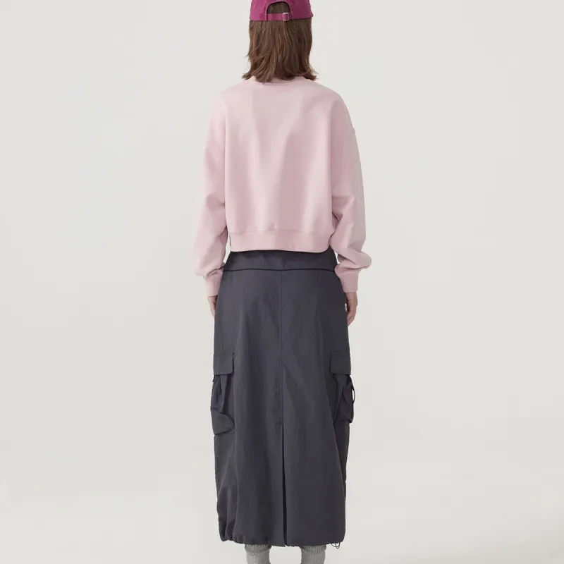 COVERNAT SS25 Casual Long Skirt Women's Charcoal Gray-4