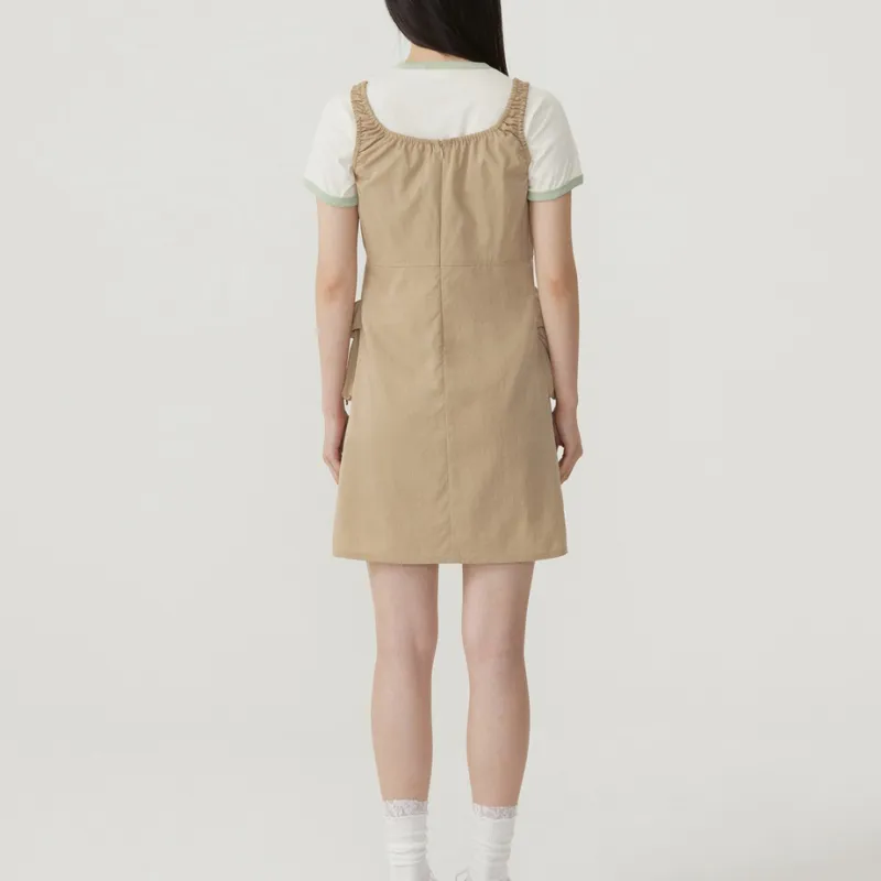 COVERNAT SS25 Sleeveless Dress Women's Beige-4