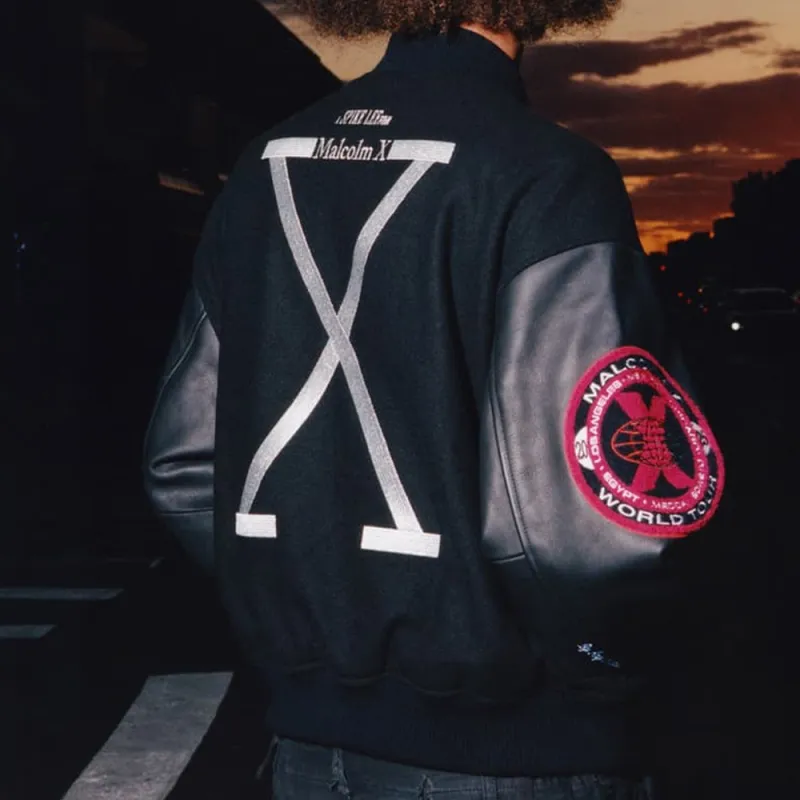 Supreme 40 Acres Malcolm X Varsity Jacket-3