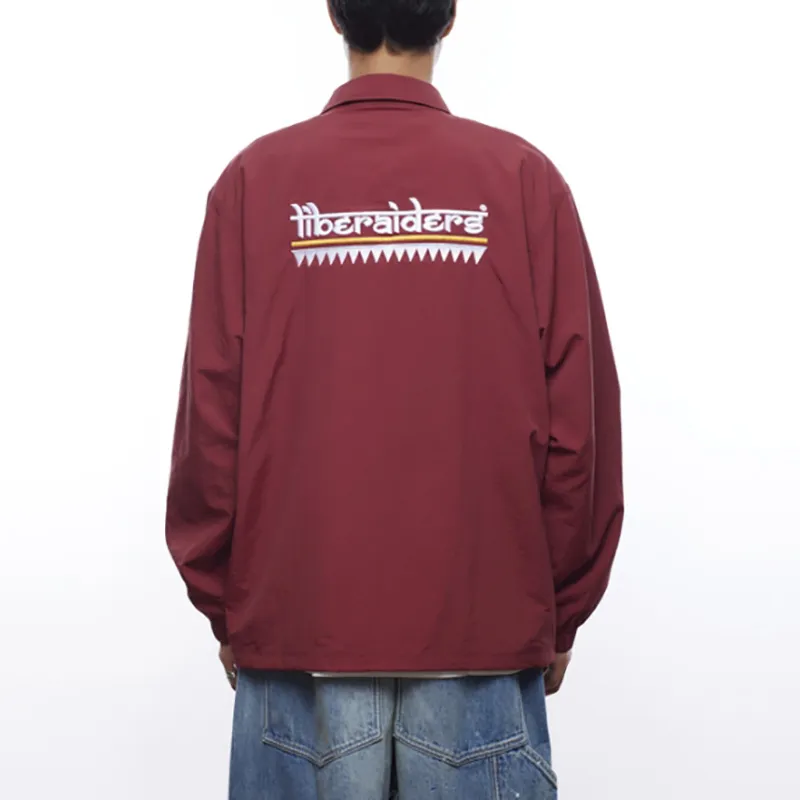 Liberaiders Jackets Unisex Burgundy Red-5