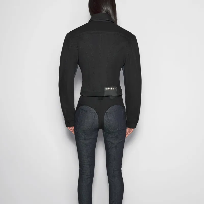 Mugler Colour block Denim Jacket-1