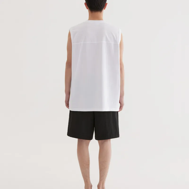 COVERNAT Tank Tops Unisex White-3