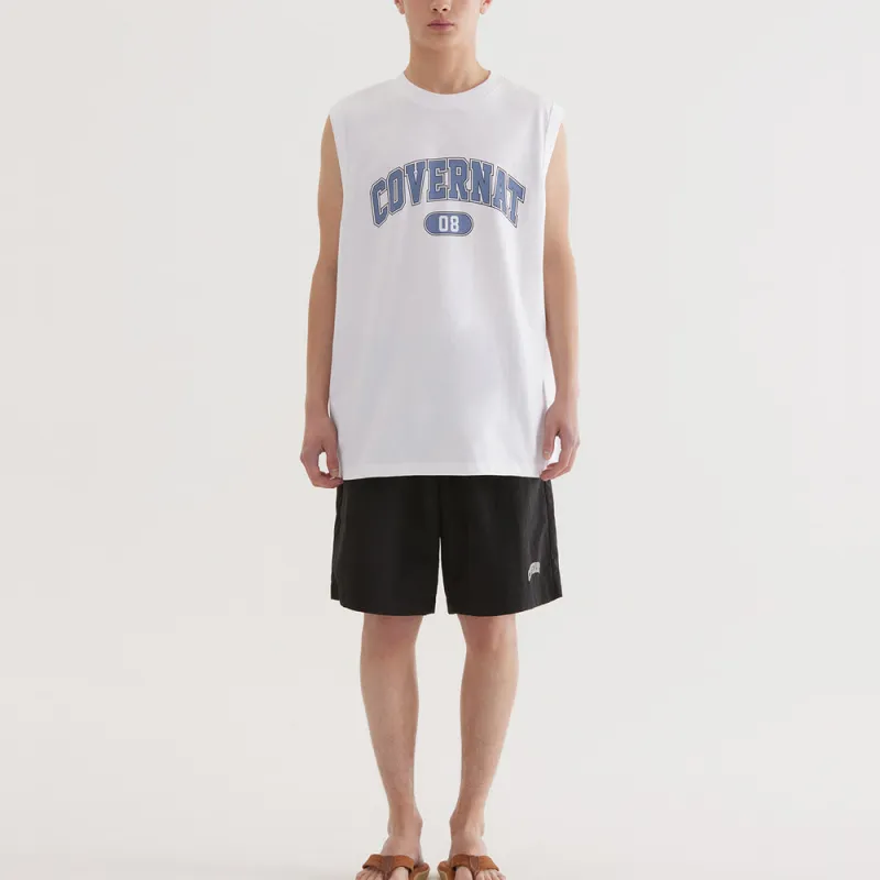 COVERNAT Tank Tops Unisex White-2
