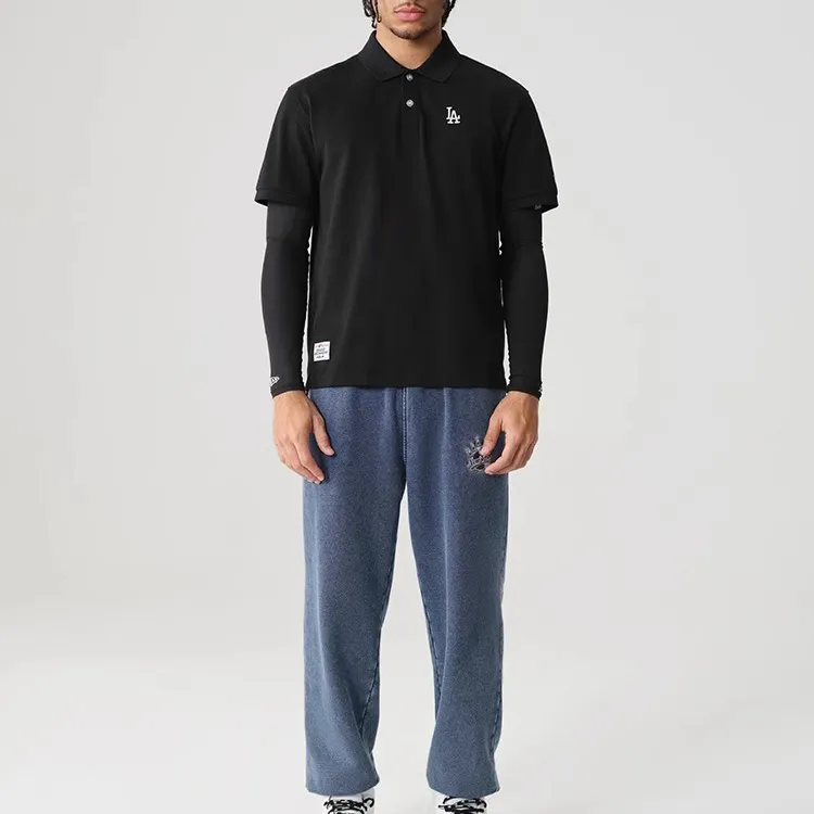 New Era Polo Shirts Unisex Black-2