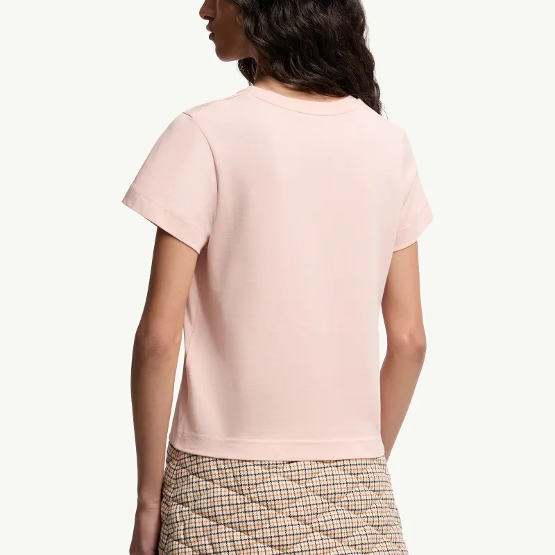 Moncler T Shirts Women's Light Pink-2