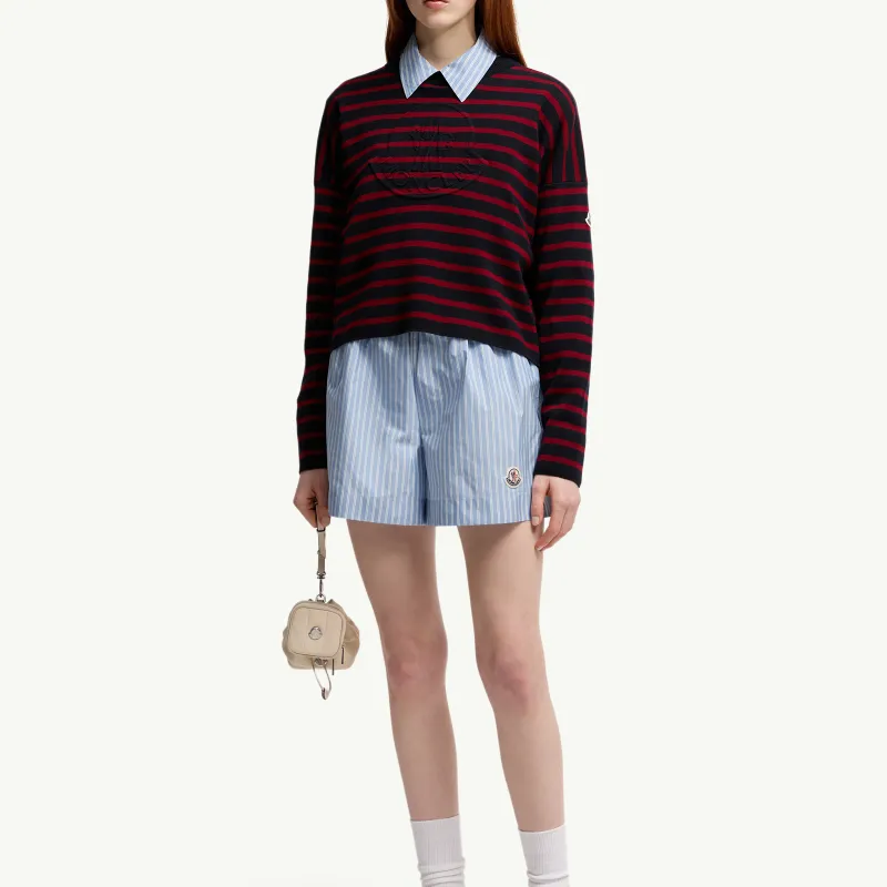 Moncler Sweaters Women's Blue/Red-2