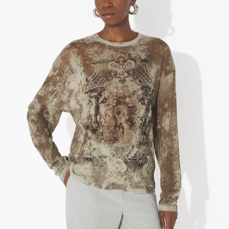 Jean Paul Gaultier T Shirts Unisex Light Umber-3