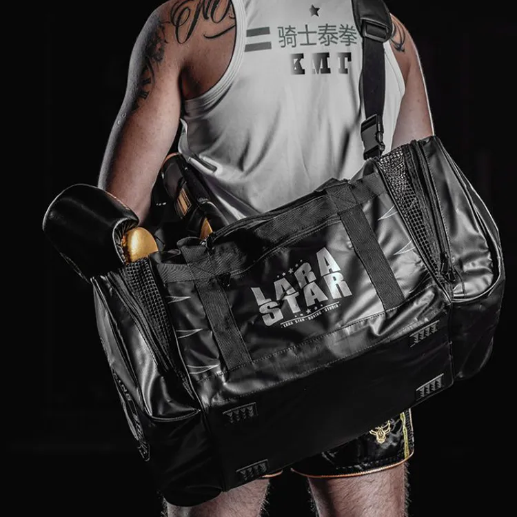 LARA STAR Fabric Equipment Bag, Boxing Bag, Protective Gear Bag, Gym Bag Tubas Unisex Black-4