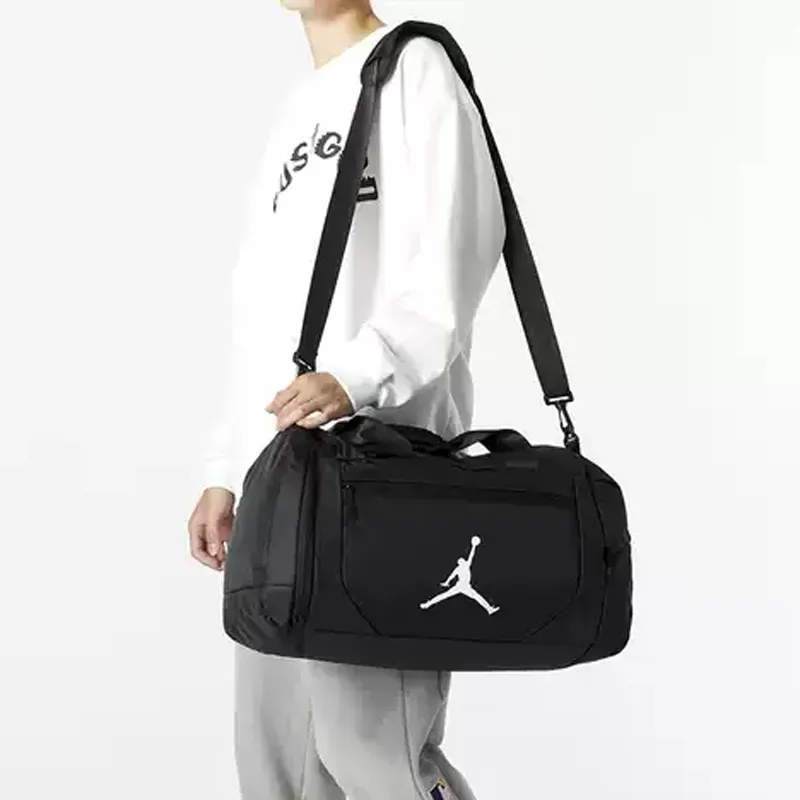Jordan Polyester Shoulder Bag Crossbody Bag Handbags Gym Bags Large Size Unisex Black-3