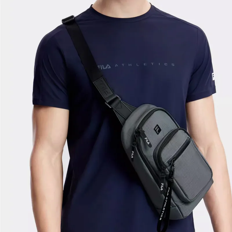 FILA Fabric Sling Bag Regular Men's Black-3