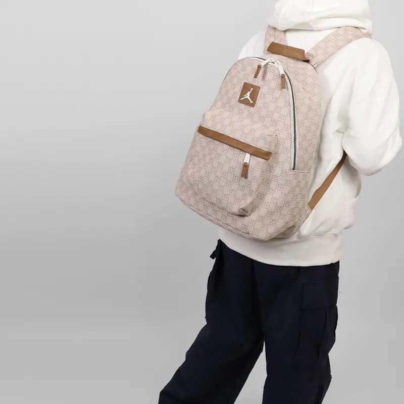 Jordan Polyester Backpack Regular Unisex Beige/Cream-4