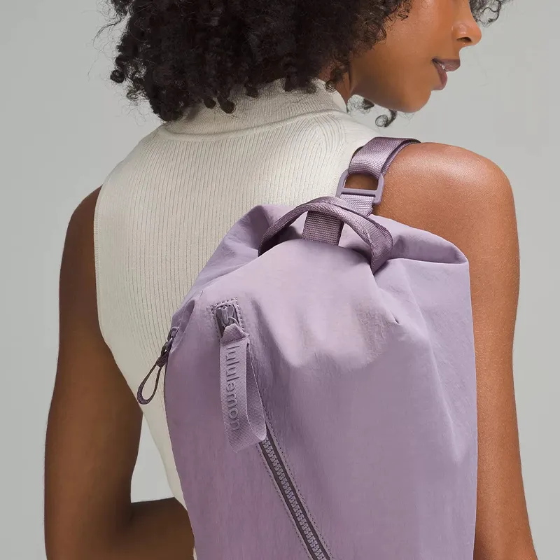 Lululemon Cotton Sports Bag Backpack Shoulder Bag Women's Purple-4