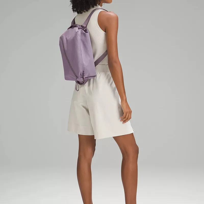 Lululemon Cotton Sports Bag Backpack Shoulder Bag Women's Purple-5