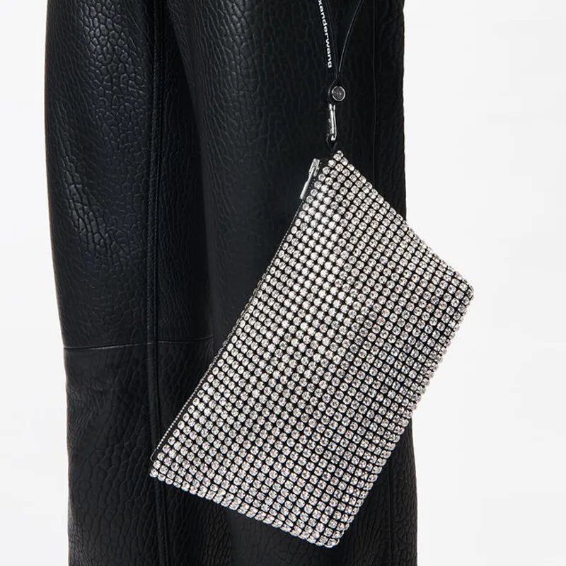 Alexander Wang Embellished Zip Detailed Clutch Bag-4