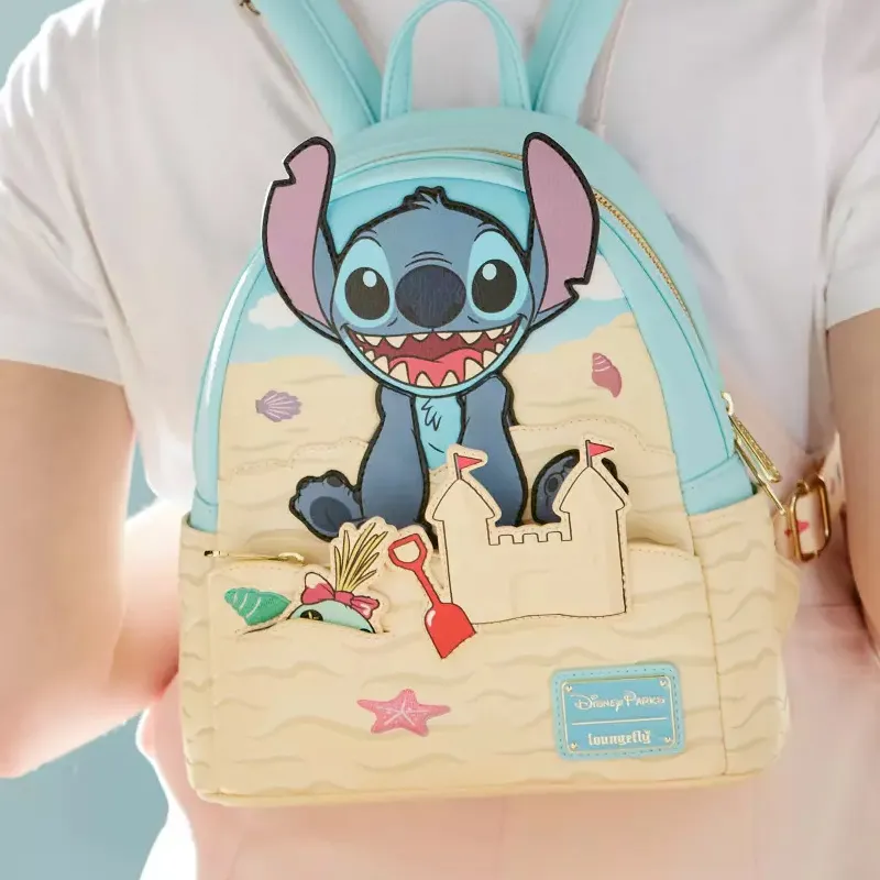 Disney Faux Leather With Polyurethane Backpack Mini Unisex Blue-2
