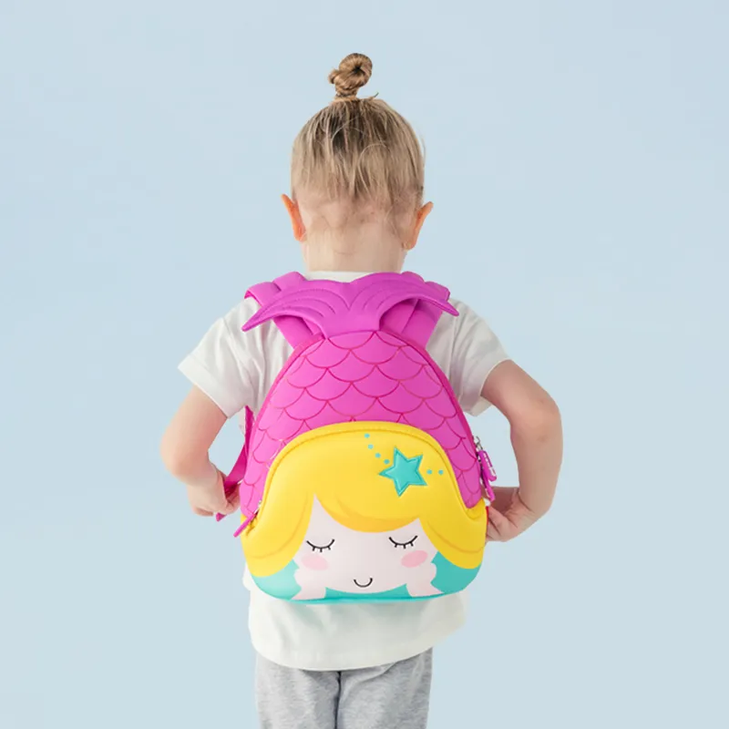NOHOO Fabric Backpack Regular Kids' Purple/Aqua Blue-1