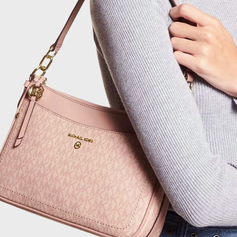 MICHAEL KORS Jet Set Charm Artificial Leather Shoulder Bag, Crossbody Bag Medium Size Women's Pink-5