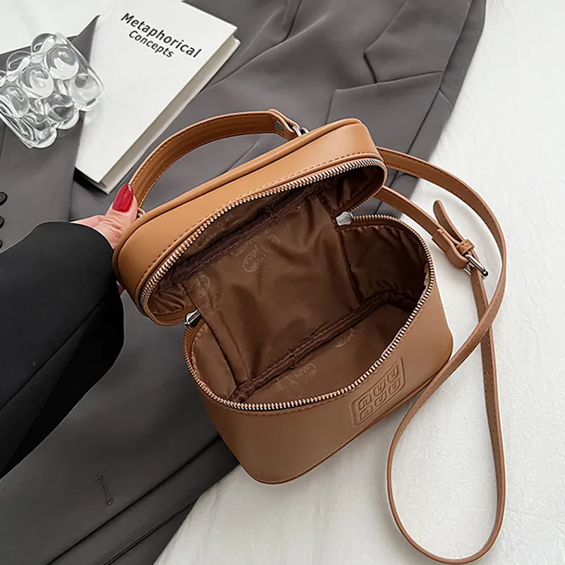 Morellybear PU Crossbody One Shoulder Handbag Regular Women's Black/Yellow Brown/Khaki-4