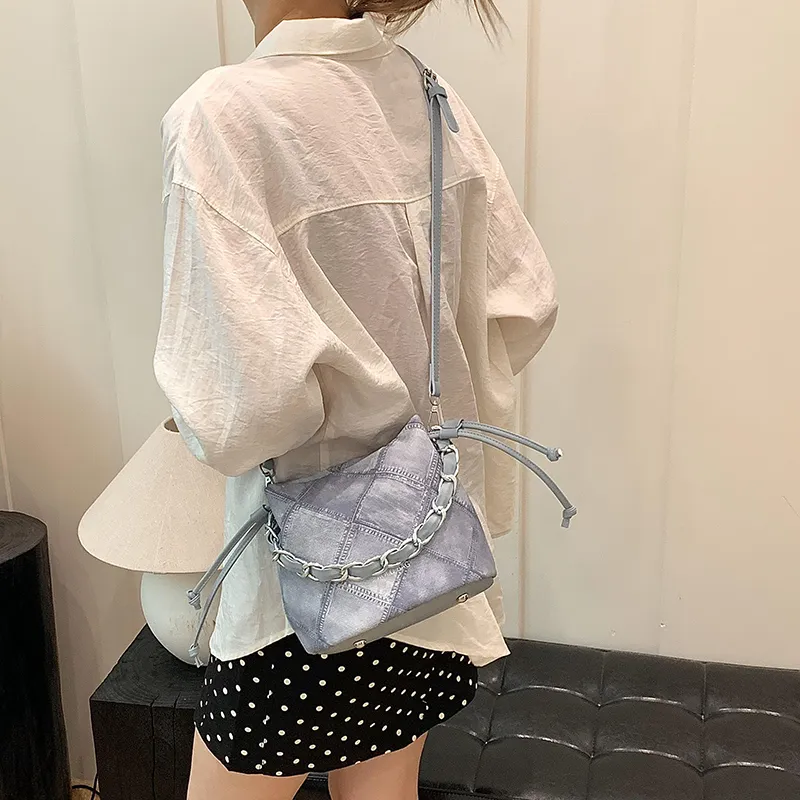 Morellybear PU Shoulder Bag, Crossbody Bag, Handbag Women's Ecru/Silver Gray/Black/Blue-7