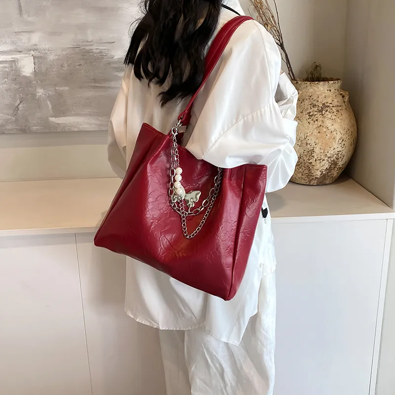 Versman PU Tote Shopping Bag Handbag, Shoulder Bag Tubas Women's White/Silver/Black/Red/Brown-7