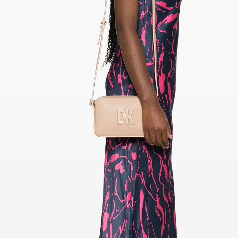 DKNY Leather Shoulder Bag, Crossbody Bag Small Size Women's Light Umber-4